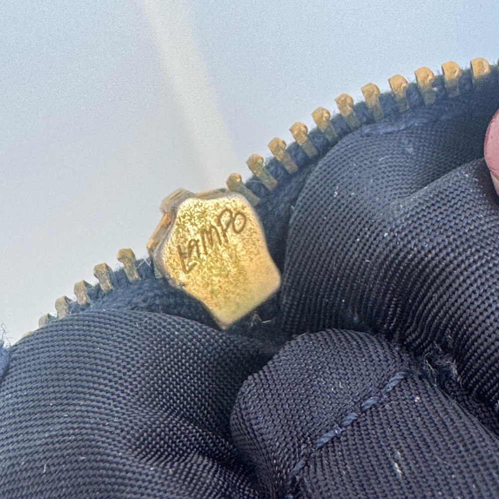 Authentic Vintage Christian Dior Oblique Saddle Bag Navy Blue Gold Hardware - Picture 10 of 11